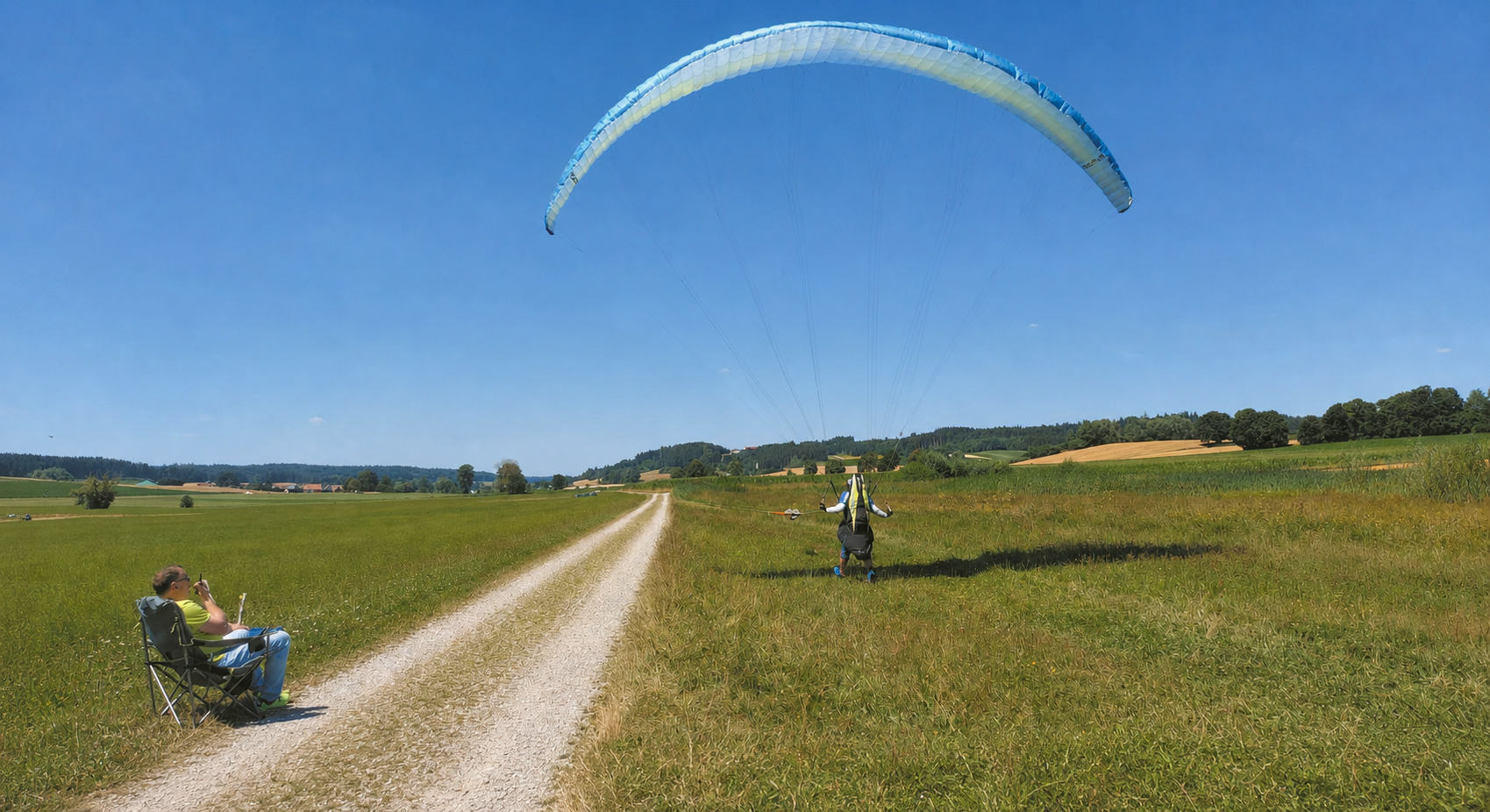 Vereinsmotiv vom Schleppgelände von Para-air Augsburg West